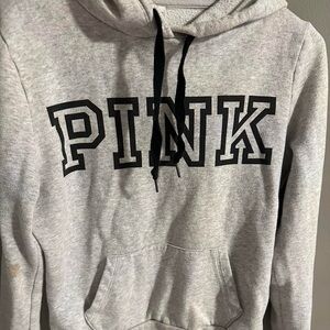 PINK Victoria's Secret Gray Hoodie Sweater